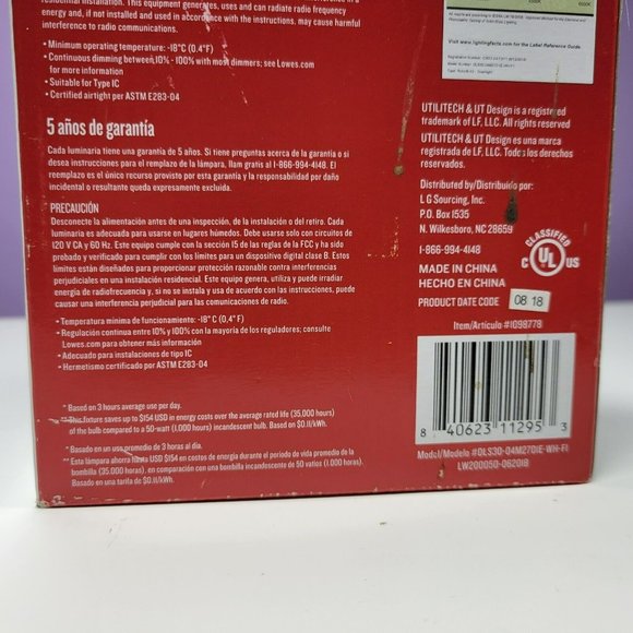 Utilitech LED Recessed Retrofit Down Light 2700K Soft White 4 inch - Picture 6 of 7